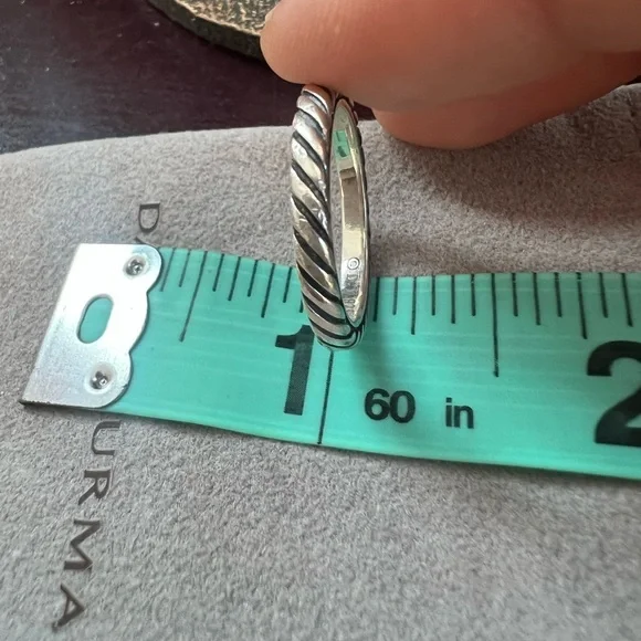 David Yurman Size 5.25 Sterling Sculpted Cable Classics Ring - Picture 7 of 13